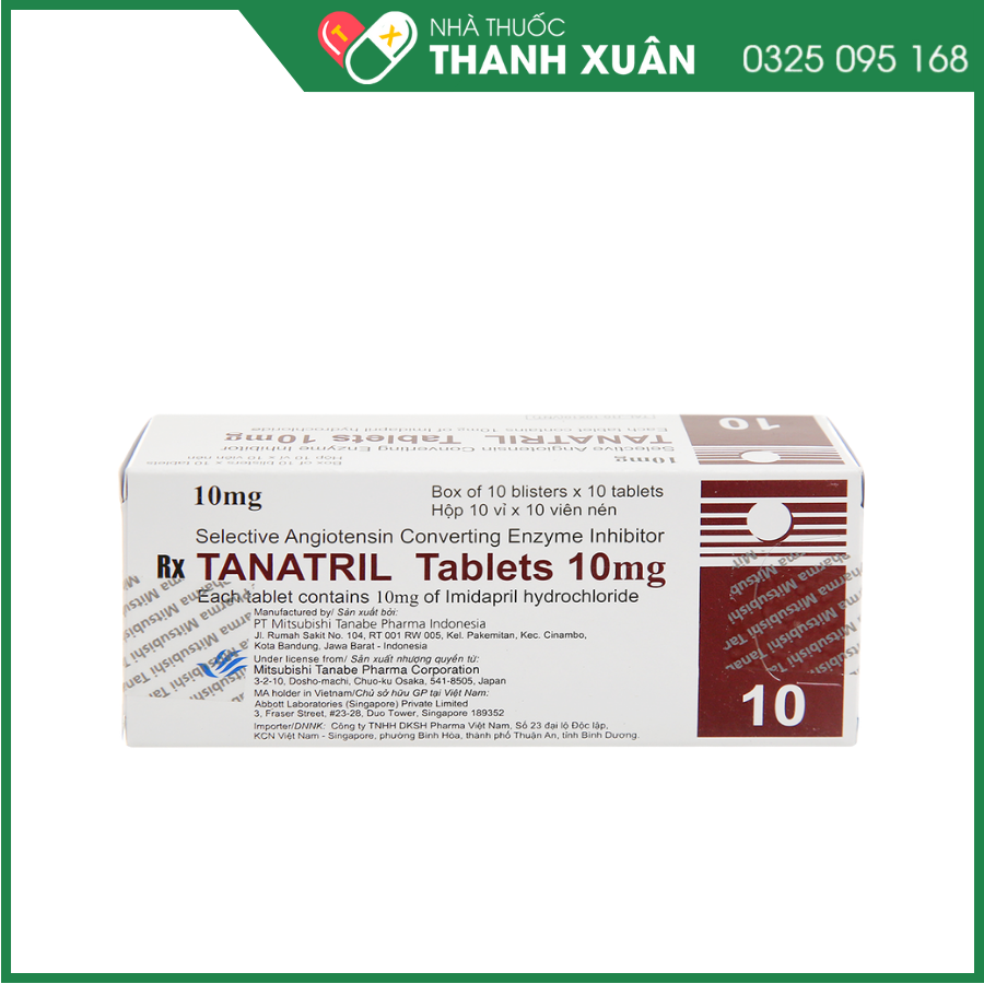 Tanatril Tablets 10mg trị tăng huyết áp